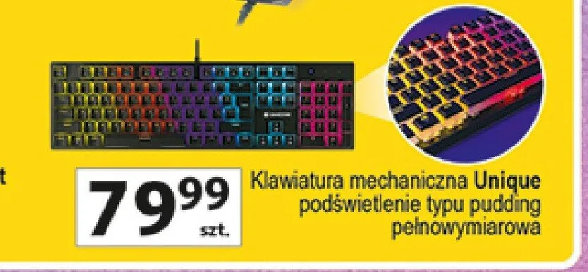 Klawiatura mechaniczna Gamezone Unique promocja w Auchan