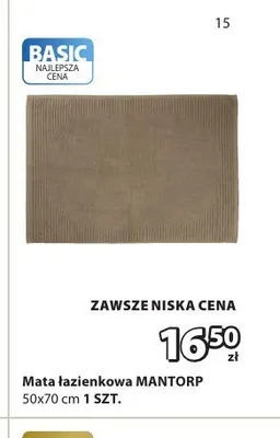 Mata łazienkowa BASIC Mantorp 50x70 cm promocja w Jysk