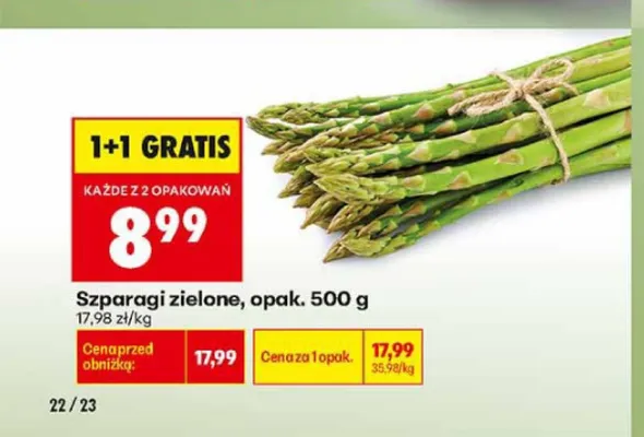 Szparagi zielone promocja w Biedronka