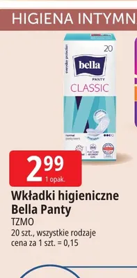 Wkładki higieniczne Bella Panty promocja w Leclerc