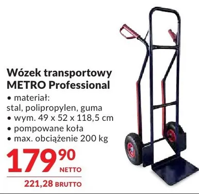 Wózek transportowy METRO Professional promocja w Makro