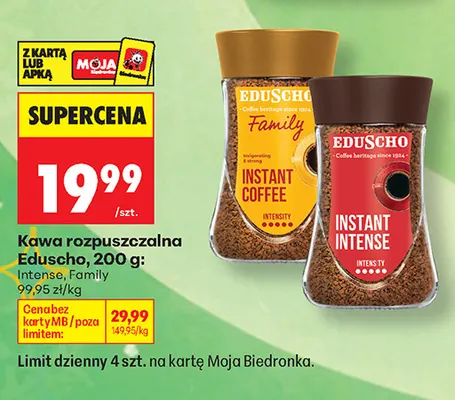 Kawa rozpuszczalna Eduscho Intense promocja w Biedronka