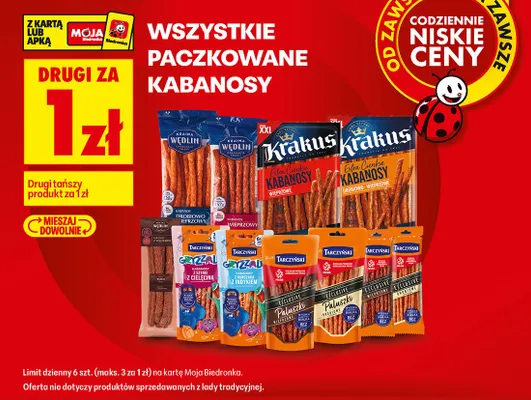 Kabanosy wieprzowe Kraina Wędlin promocja w Biedronka