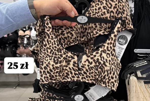 Góra kostiumu kąpielowego, w panterkę promocja w Pepco