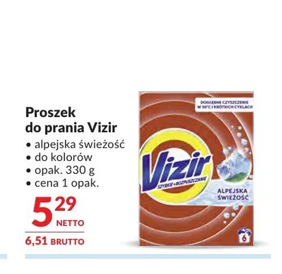 Proszek do prania Vizir Do Kolorów promocja w Makro