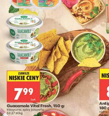 Guacamole spicy jalapeño Vital Fresh promocja w Biedronka