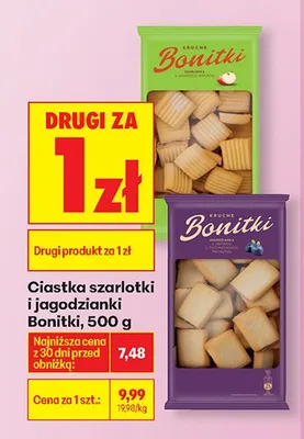 Ciastka szarlotki i jagodzianki DRUGIE ZA 1 ZŁ promocja w Biedronka