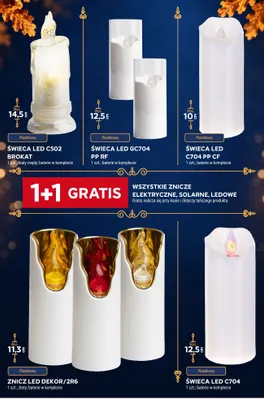 Znicze elektryczne, solarne, ledowe promocja w Stokrotka