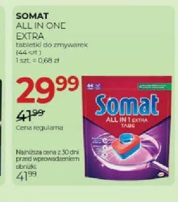 Tabletki do zmywarek Somat All in One Extra promocja w Drogerie Jawa