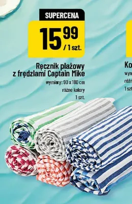 Ręcznik plażowy z frędzlami Captain Mike promocja w POLOmarket