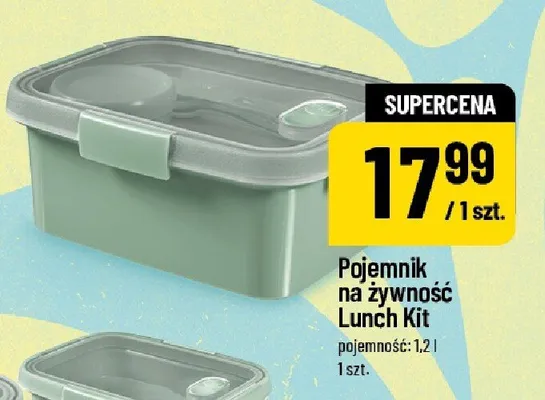 Pojemnik na żywność lunch kit pojemność 1.2l 1szt. promocja w POLOmarket