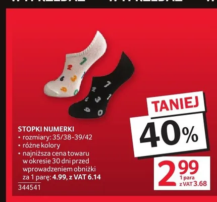 Stopki numerki promocja w Selgros