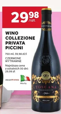 Wino Collezione Privata Piccini czerwone wytrawne promocja w Stokrotka