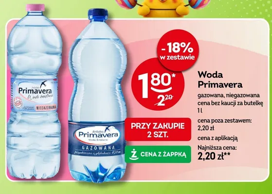 Woda gazowana, niegazowana promocja w Żabka
