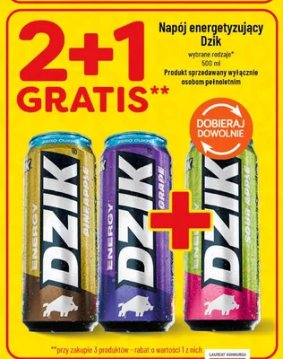 Napój energetyzujący Dzik Grape promocja w POLOmarket