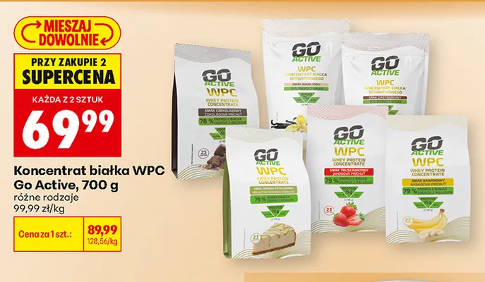Koncentrat białka WPC Go Active promocja w Biedronka