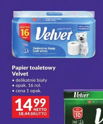 Papier toaletowy Velvet Delikatnie biały promocja w Makro