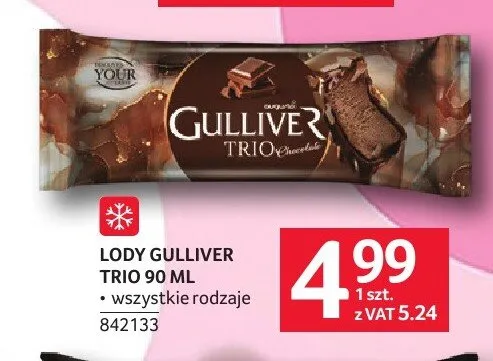 Lody GULLIVER TRIO promocja w Selgros
