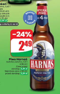 Piwo Harnaś promocja w Dino