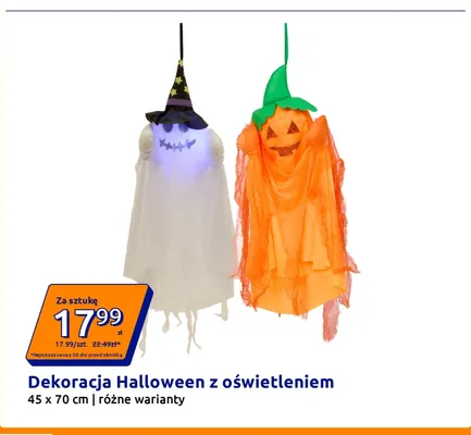 Dekoracja Halloween z oświetleniem 45x70 cm promocja w Action