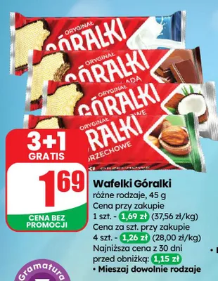 Wafelki Góralki orzechowe promocja w Dino