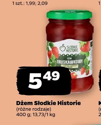 Dżem truskawkowy Słodkie Historie promocja w Netto