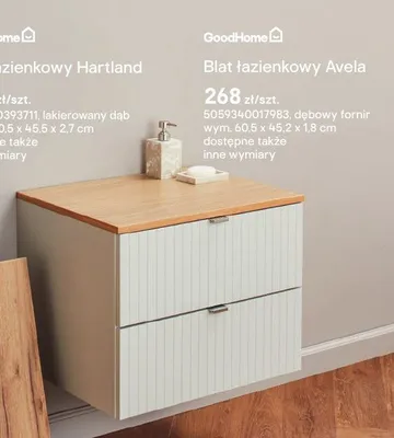 Blat łazienkowy GoodHome Avela promocja w Castorama