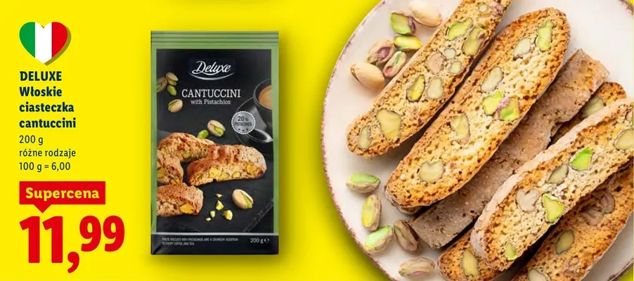 Włoskie ciasteczka cantuccini promocja w Lidl