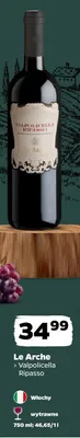Wino czerwone wytrawne Le Arche Valpolicella Ripasso promocja w Netto