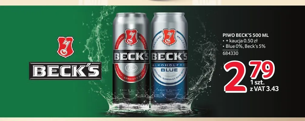Piwo Beck's 5% promocja w Selgros