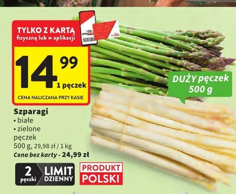 Szparagi zielone promocja w Intermarche