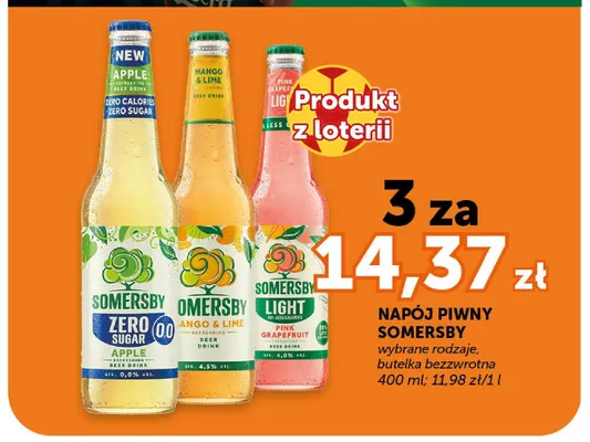 Napój piwny Somersby Mango & Lime promocja w Groszek