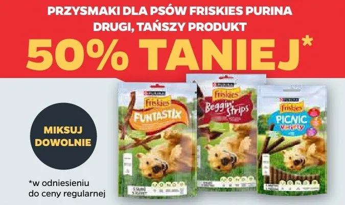 Przysmaki dla psów Friskies Purina promocja w Netto