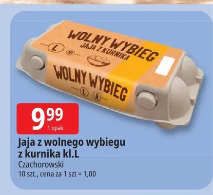 Jaja z wolnego wybiegu z kurnika Czachorowski 10 szt promocja w Leclerc