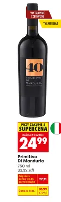 Wino Primitivo Di Manduria promocja w Biedronka