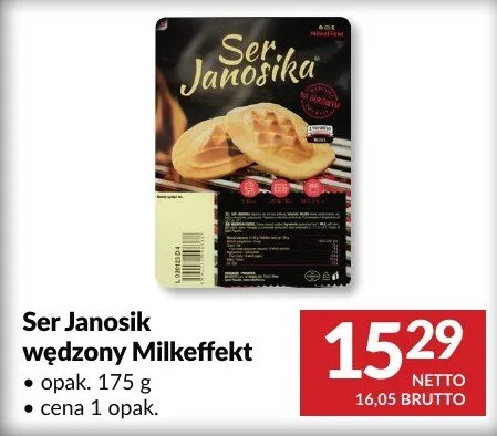 Ser Janosik wędzony Milkeffekt promocja w Makro