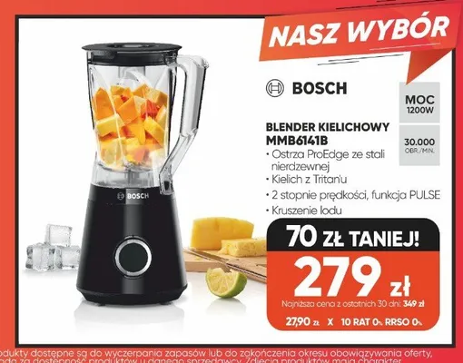 Blender kielichowy BOSCH MMB6141B promocja w Max Elektro