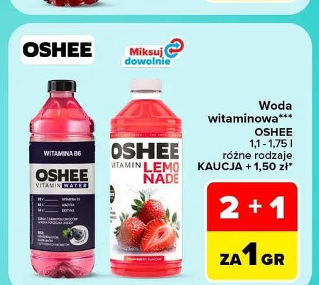 Woda witaminowa Oshee witamina B6 promocja w Carrefour Market