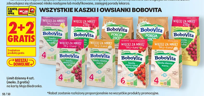 Kaszka manna BoboVita Porcja Zbóż promocja w Biedronka