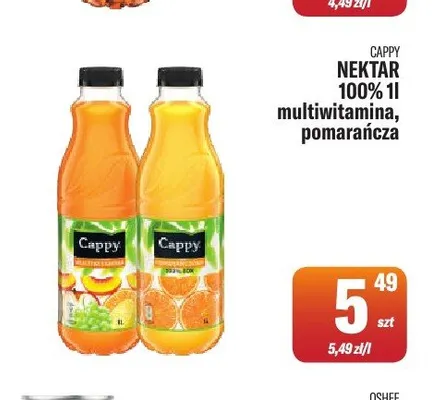 Nektar 100% Cappy pomarańcza promocja w Tomi Markt