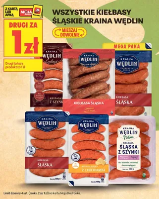 Kiełbasy Śląskie Kraina Wędlin promocja w Biedronka