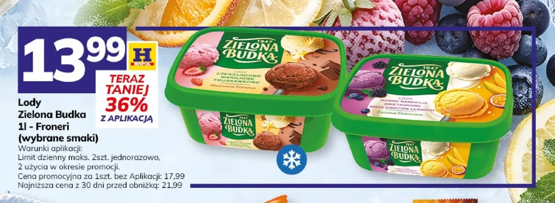 Lody Zielona Budka czekoladowe waniliowe truskawkowe promocja w Hitpol