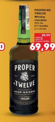 Whiskey irlandzka Proper No. Twelve promocja w Kaufland