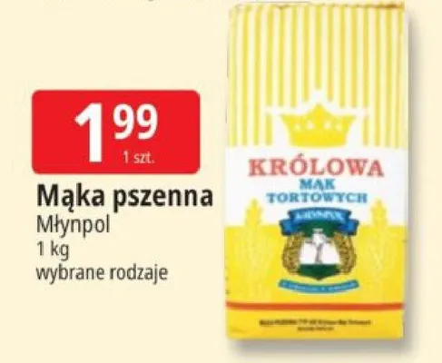 Mąka pszenna Królowa Mąk Tortowych Młynpol promocja w Leclerc