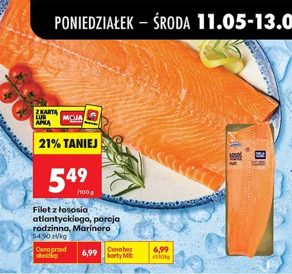 Filet z łososia atlantyckiego porcja rodzinna Marinero promocja w Biedronka