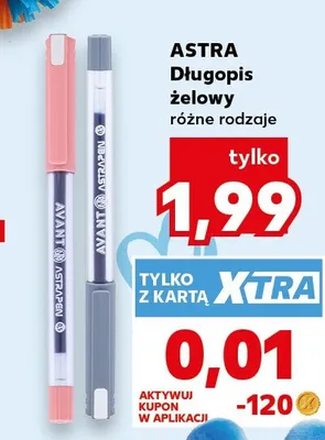 Długopis żelowy Astra promocja w Kaufland