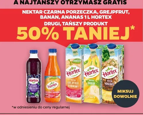 Nektar czarna porzeczka Hortex promocja w Netto