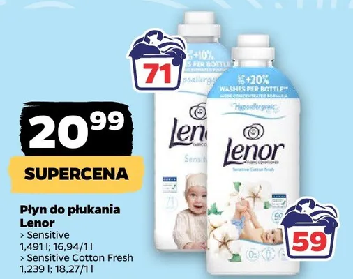 Płyn do płukania Sensitive Cotton Fresh promocja w Netto