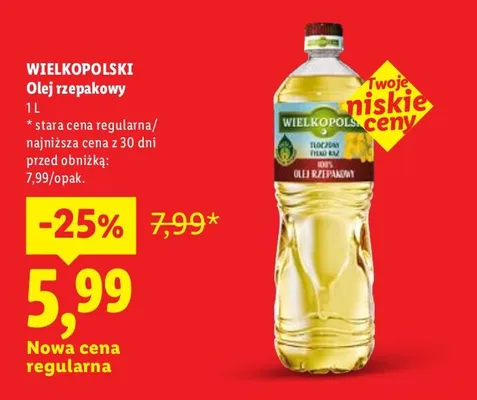Olej rzepakowy promocja w Lidl