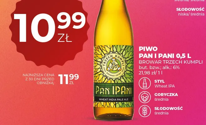 Piwo pan i pani promocja w Duży Ben